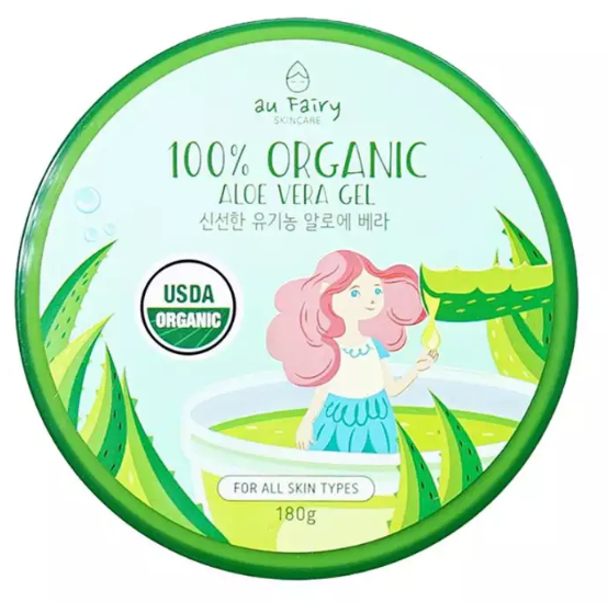Au Fairy 100% Organic Aloe Vera Gel is the best aloe vera face wash after make up in Singapore, reduce redness and irritation