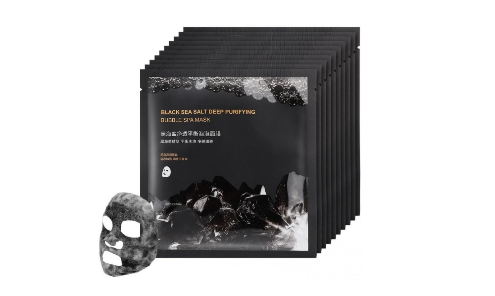 Black Sea Salt Deep Purifying Oxygen Bubble Face Mask is Best face mask sheets Singapore, Which face mask sheet is best?, Are sheet face masks good?, Which is better sheet mask or face mask?