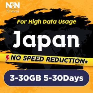 High-Speed Japan Travel Data SIM Card with 3GB/5GB/10GB/20GB/30GB Options | Store Pickup | Valid for 5-30 Days